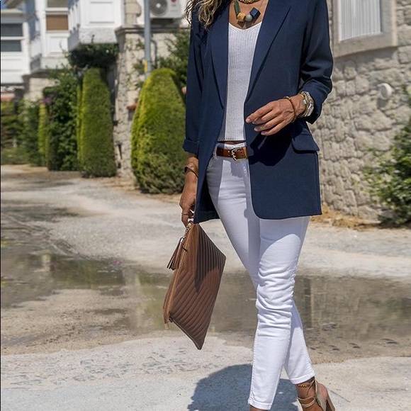 CASUAL LONG SLEEVE SUIT COLLAR JACKET - Picture 1 of 4